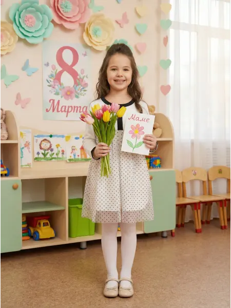 Raksa kids Платье в садик повседневное для девочки нарядное