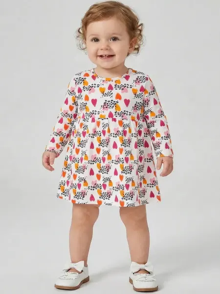 YOULALA KIDS Боди-платье для новорожденных с длинным рукавом