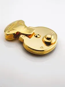 Замок цупферный, застежка для женской сумки, для портфеля фурнитура для сумок ,золото полированное 1шт