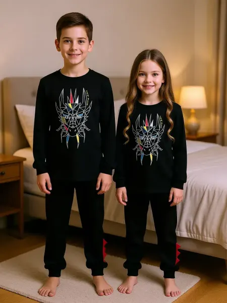 KOGANKIDS Детская пижама, домашний костюм со штанами и кофтой