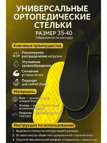 Kolduk Стельки ортопедические с амортизацией