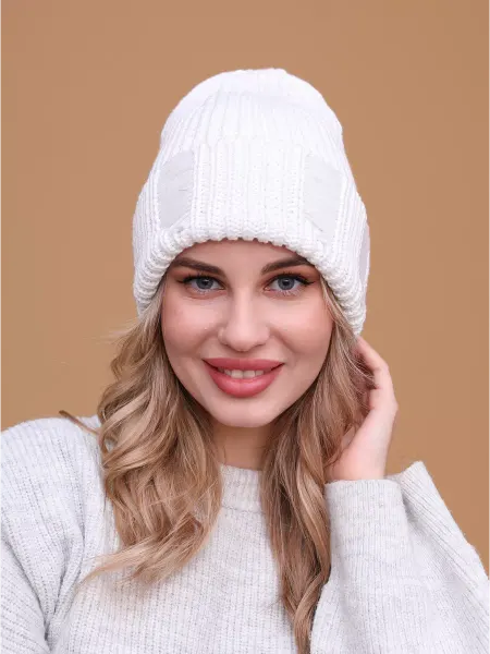 KRIXTI STYLE Шапка осенняя бини с отворотом