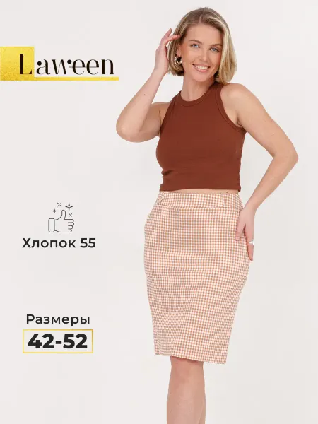 Laween Юбка карандаш миди прямая летняя