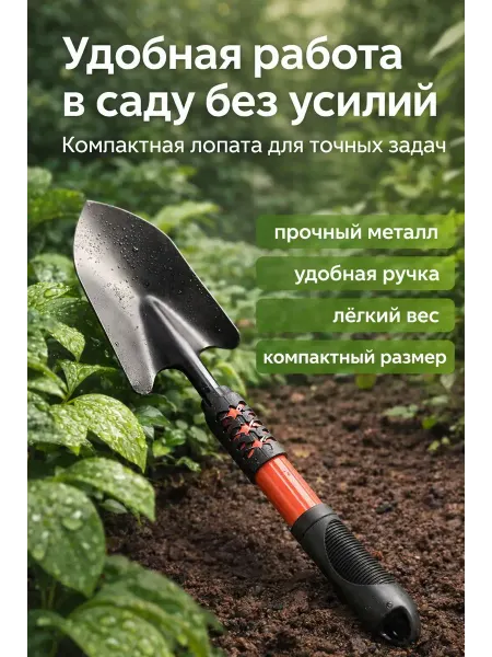 Звонк Лопата садовая ручная компактная для посадки растений