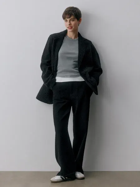 SELA Джинсы широкие Wide Leg без пояса с высокой посадкой