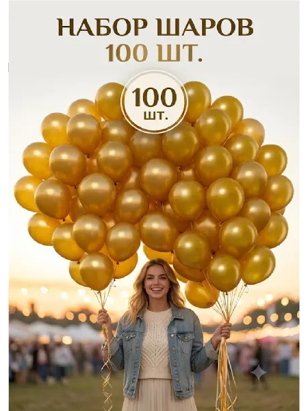 LETI Шарики воздушные латексные 100 шт