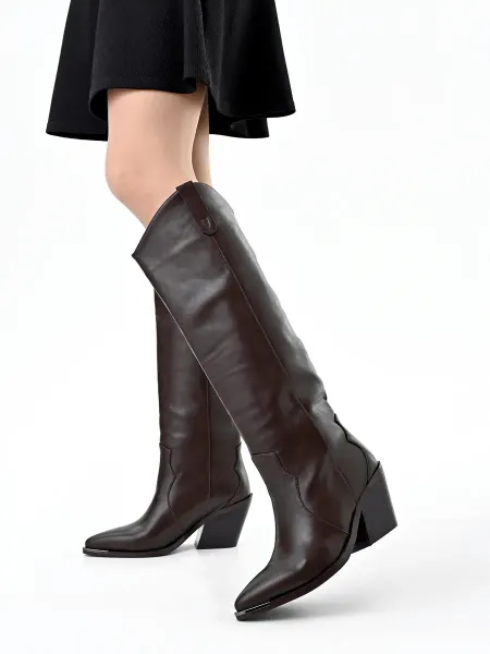 Letsgo Shoes Сапоги казаки демисезонные высокие удобный каблук