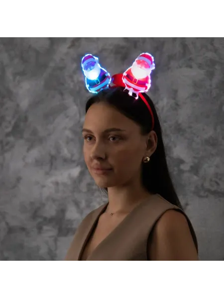Luazon Lighting Светящийся новогодний ободок "Дед Мороз" аксессуар для волос