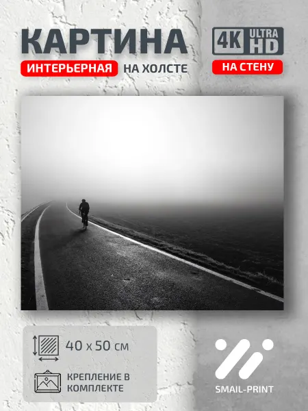 Jz Like Картина на стену Спорт Дорога в тумане