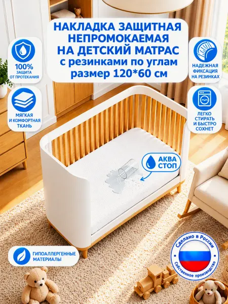 Велли Накладка защитная на детский матрас