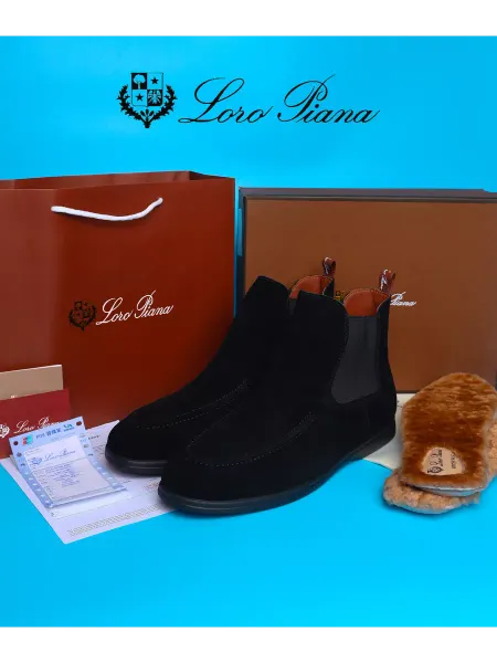 LoroPiana Ботинки демисезонные из натуральной замши