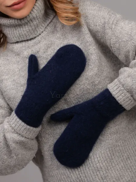 Yarn love Варежки зимние вязанные шерстяные