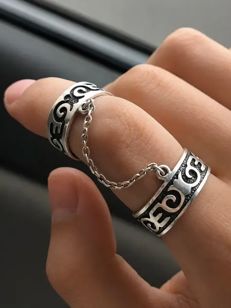 LoveBijou Кольцо женское двойное бижутерия