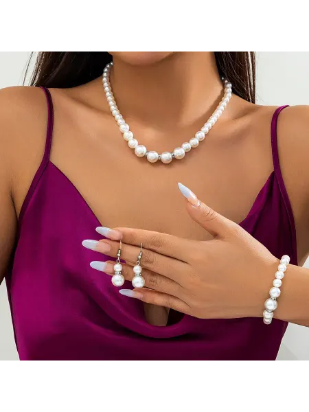 LUCKY SETS Свадебный комплект бижутерии из жемчуга