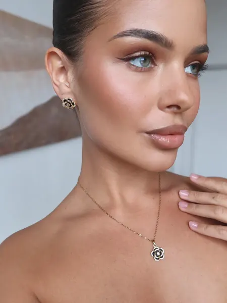 LUCKY SETS Набор бижутерии Цветок камелии