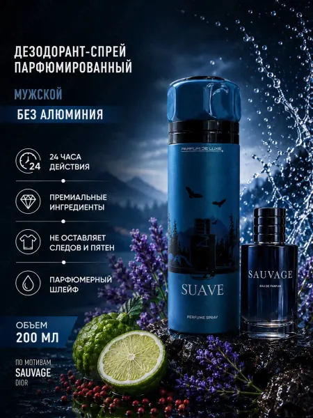 PARFUM DE LUXE SUAVE Парфюмированный дезодорант-спрей 200мл