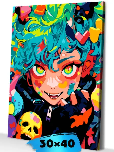 Make!T Картина по номерам для детей аниме