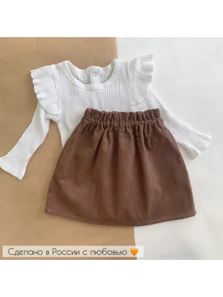 Mariamka Хлопковая вельветовая юбка для девочки в садик