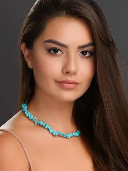 Paola Marinero Бусы бирюзовые из натурального камня