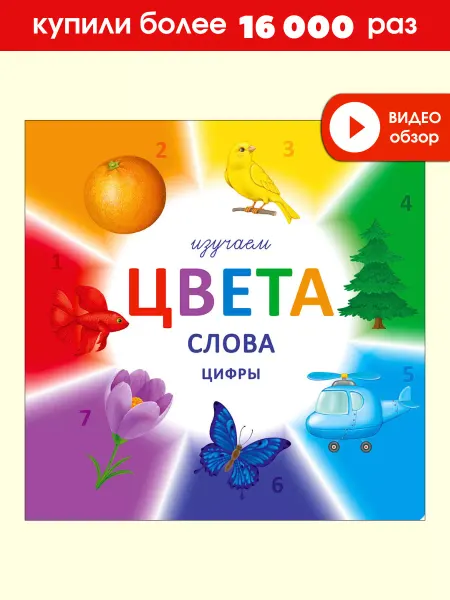 Робинс Изучаем цвета слова цифры Книга игрушка