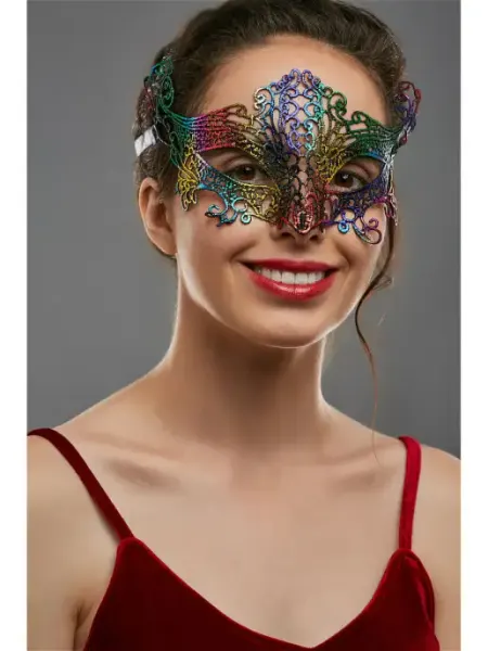 La Mascarade Маска венецианская карнавальная синяя