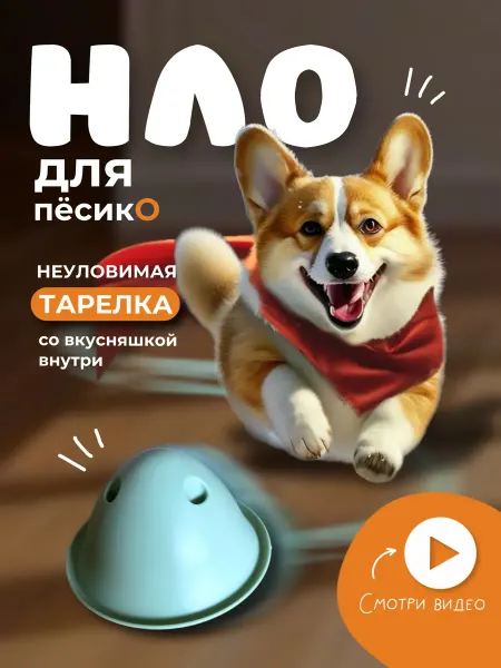 МуРРковка Игрушка для собак интерактивная неуловимая тарелка