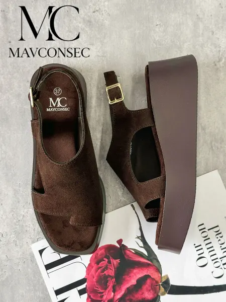 MAVCONSEC Босоножки на высокой платформе летние через палец