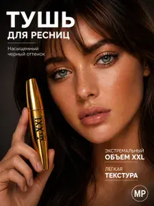 Термотушь для ресниц удлиняющая и объемная черная MAXXL G Million Pauline