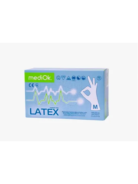 MediOK Перчатки латексные неопудренные L
