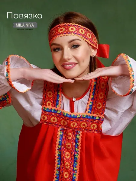 MILA NIYA Повязка русская народная на голову