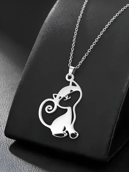 MiMibrand Подвеска на шею с котенком бижутерия
