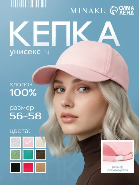Minaku Кепка базовая летняя
