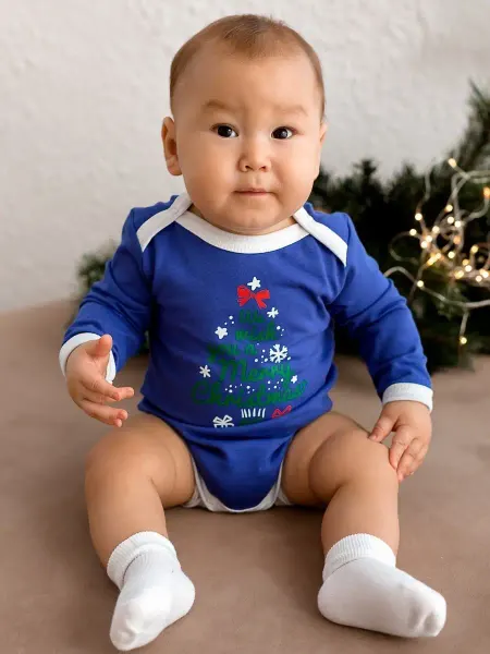 MintKids Сток Боди для новорожденных и малышей новогодний