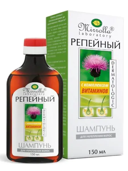 Mirrolla мирролла шампунь репейный с витаминами 150мл