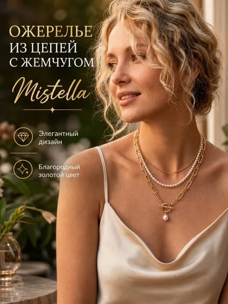 MISSTELLA Украшение на шею колье ожерелье с жемчугом