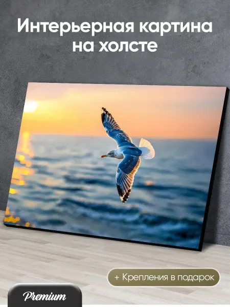 Modulka Картина на холсте Чайка летящая над морем