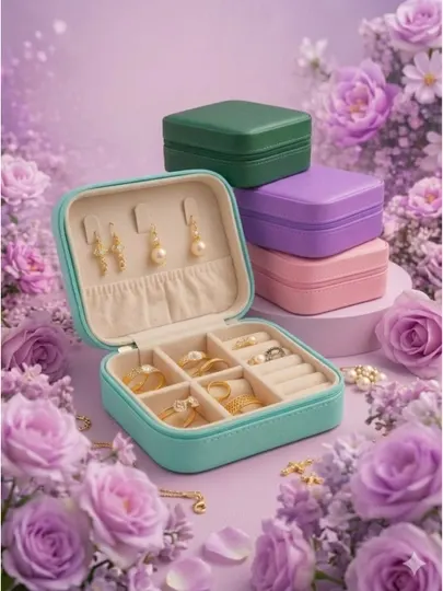 Шкатулка для украшений и ювелирных изделий, органайзер для хранения на молнии