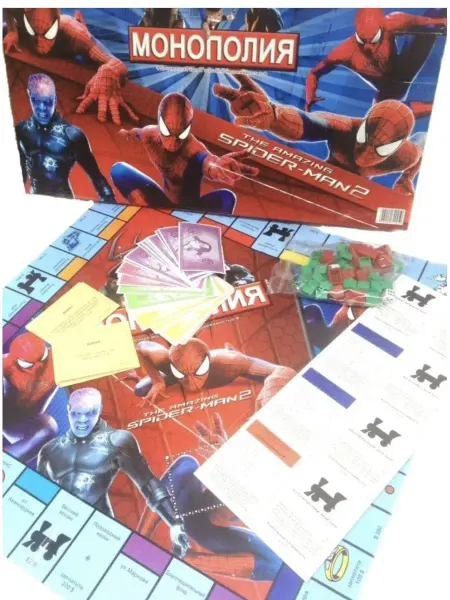 Монополия настольная игра - детская Monopoly Монополия Человек-паук Spider-Man