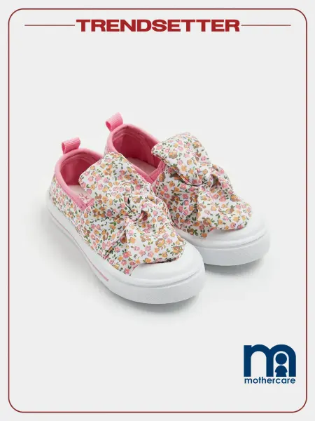 Mothercare Кеды детские без шнурков с бантом