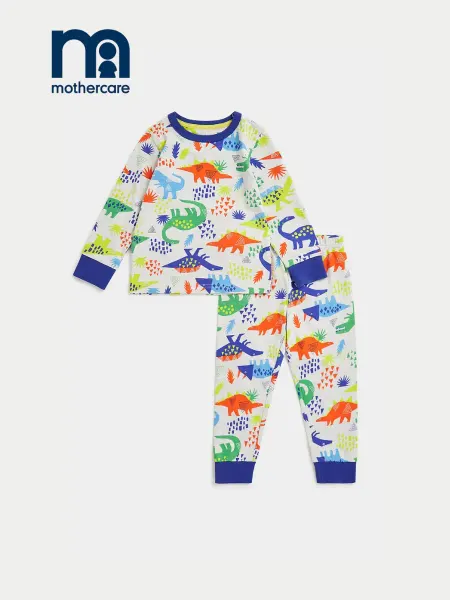 Mothercare Пижама детская кофта и брюки с принтом Динозавры