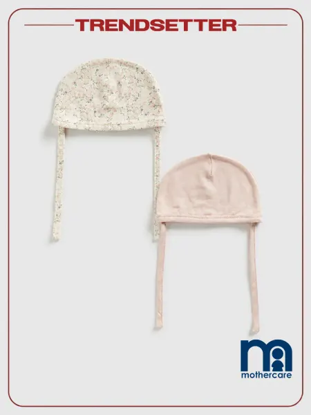Mothercare Шапка для малышей на завязках - набор 2 шт