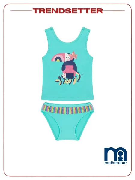Mothercare Купальник раздельный детский майка и плавки с принтом