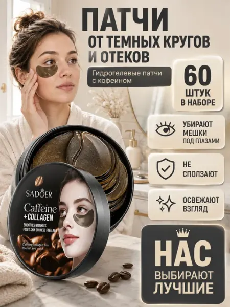 MOTHERLODE_X10 Патчи с кофеином и коллагеном под глаза