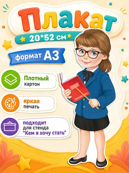 ТМ Империя поздравлений Плакат настенный для школы и сада