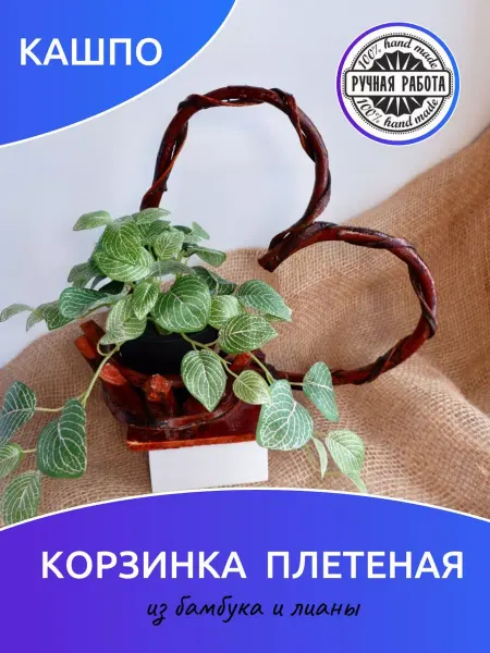 Nika&Shop Кашпо для суккулентов горшок из кокоса