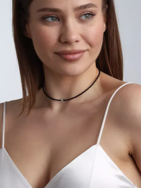 NJEWERLY Колье из бисера с подвеской из гематита