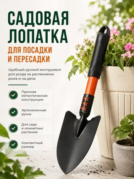 Исаб Лопатка садовая ручная для посадки растений и цветов