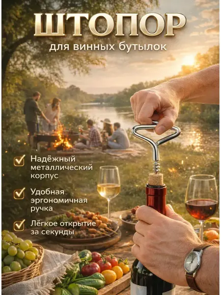 OLBYDI1 Штопор металлический для вина механический