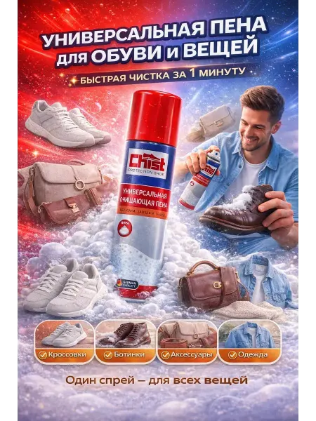 OLBYDI1 Очиститель пена для обуви универсальный спрей для кожи замши