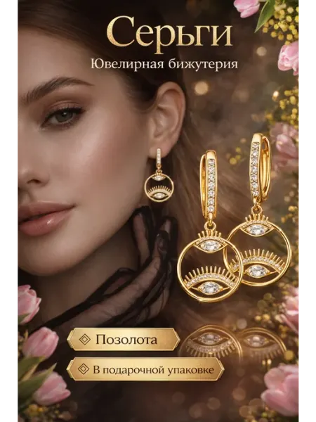 Xuping Original Серьги кольца бижутерия с глазами